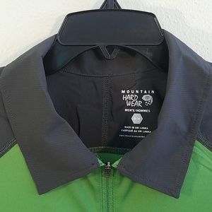 NWT MOUNTAIN HARDWEAR ZIP POLO UPF WICKING MENS